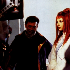 Mylène Farmer - Tournage du clip L'Âme-Stram-Gram - Photographe : Claude Gassian