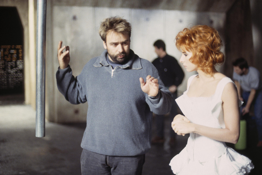 Luc Besson et Mylène Farmer - Tournage du clip Que mon coêur lâche - 1992 - Photographe : Marianne Rosenstiehl