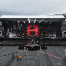 Mylène Farmer Tour 2009 - Construction des décors - Photo : Stufish