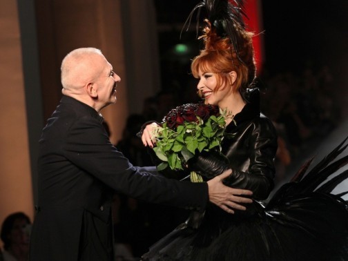 Jean-Paul Gaultier et Mylène Farmer - Défilé Jean-Paul Gaultier - 06 juillet 2011