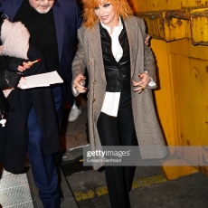 Mylène Farmer à la sortie du défilé Jean Paul Gaultier - 22 janvier 2020