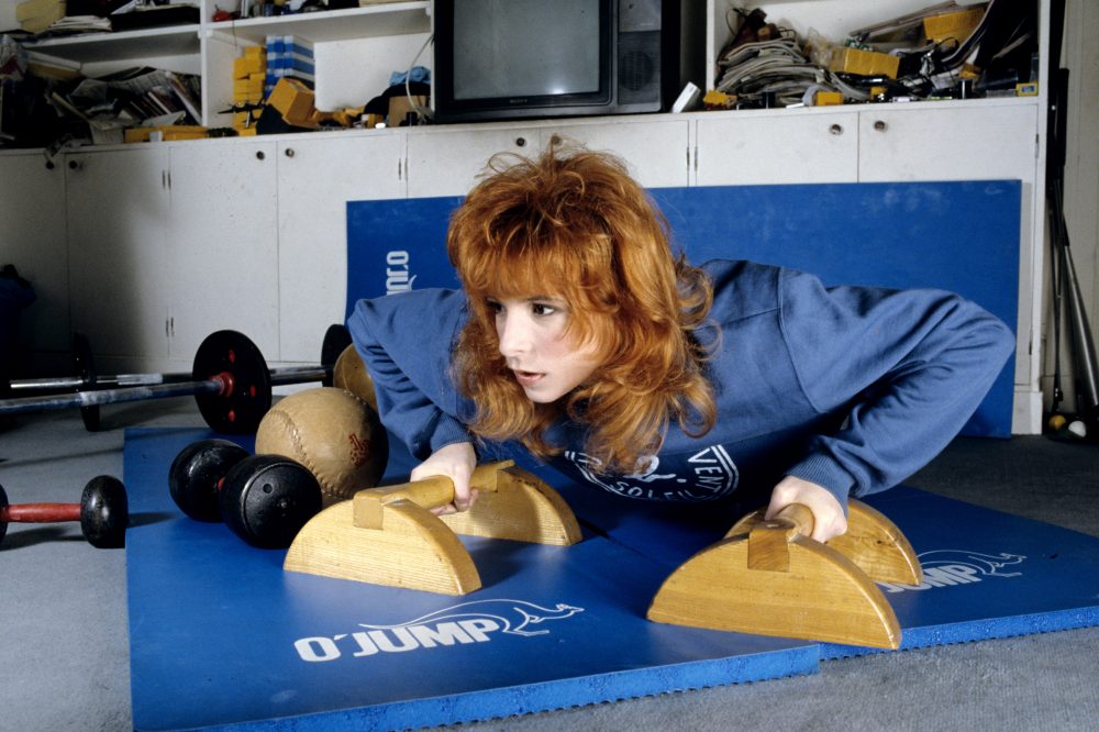 © DOMINIQUE DOUM AX/TELE7JOURS/SCOOP - Automne 1988 - Préparation physique pour le "Tour 89"