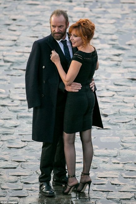 Sting et Mylène Farmer - Tournage du clip