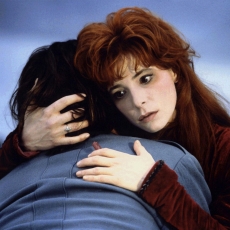 Jeff Dahlgren et Mylène Farmer - Tournage du film Giorgino - Photographe Etienne George - 1993