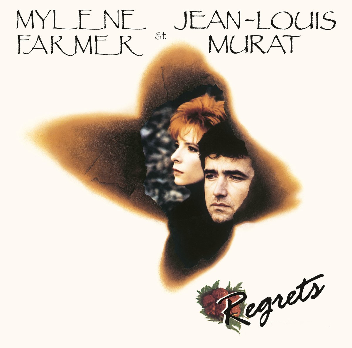 Mylène Farmer et Jean-Louis murat - Pochette single Regrets