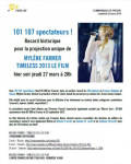 Communiqué de presse Pathé Live Mylène Farmer Timeless 2013 28 mars 2014