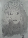 Dessin de Mylène Farmer par Diana Riss