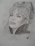 Dessin de Mylène Farmer par Diana Riss