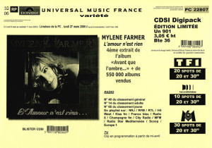 Bon de précommande (CD Single)