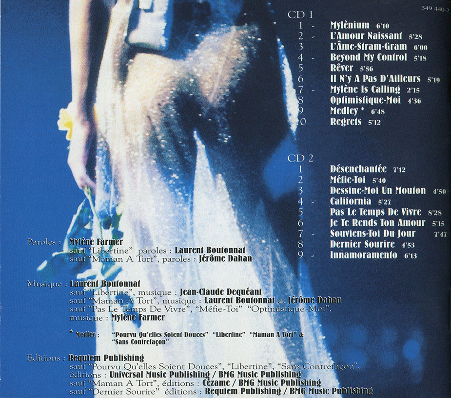 mylene farmer album mylenium tour