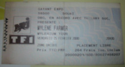 Mylène Farmer Mylenium Tour - Ticket Gayant Expo Douai