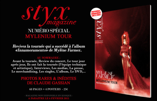 Styx Magazine Mylène Farmer Mylenium Tour