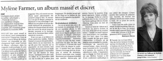 Mylène Farmer Presse Le Figaro 21 août 2008