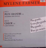 Mylène Farmer Plus Grandir Maxi 45 tours Pochette Verso