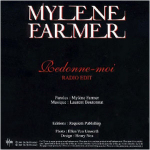 Mylène Farmer Redonne-moi CD Promo Pochette Verso