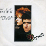 Mylène Farmer et Jean-Louis Murat Regrets 45 tours France Pochette recto