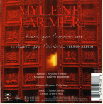 Mylène Farmer Avant que l'ombre...Live CD Single France Pochette Verso
