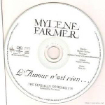 Mylène Farmer L'Amour n'est rien... CD Promo Remix France CD