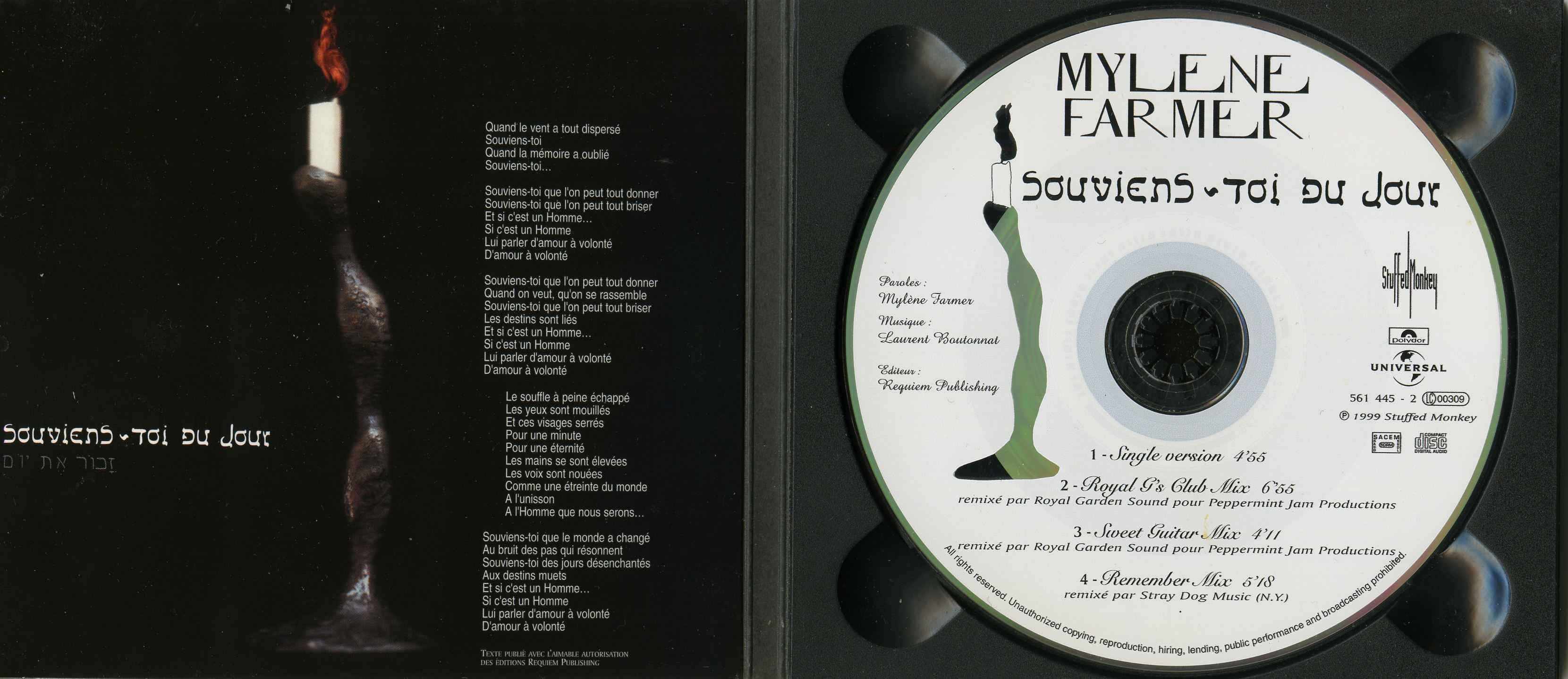 Everythingcollectible Mylene Farmer/Mini Gold Disc Display/ÉDITION Limitée/COA/Les Mots 