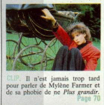 Mylène Farmer Starfix Avril 1986