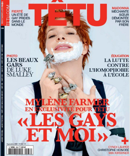 Mylène Farmer à la Une de Têtu