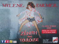 Mylène Farmer Tour 2009 Zénith de Toulouse Affichage