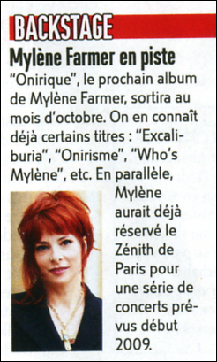 Mylène Farmer Article VSD