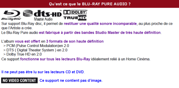 Blu-Ray Pure Audio