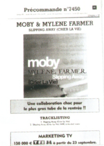 Slipping Away (Crier la vie) (avec Moby) - Bon de précommande (CD Single)