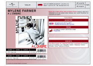 Mylène Farmer À l'ombre Bon de précommande France