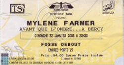 Mylène Farmer Avant que l'ombre... à Bercy Billet