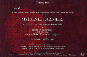 Invitation Conférence de presse 2004