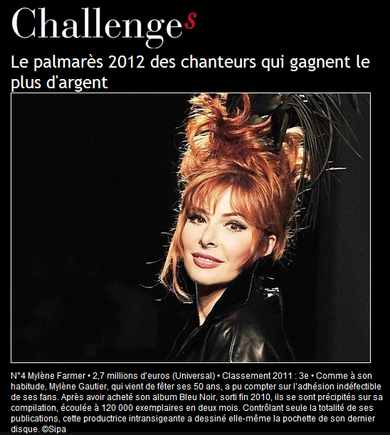 Mylène Farmer cchallenges.fr