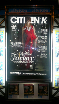 Mylène Farmer Citizen K Campagne d'affichage Paris
