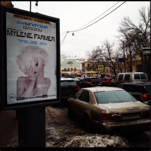 Mylène Farmer Timeless 2013 Affichage Moscou