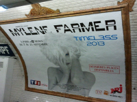 Mylène Farmer Campagne affichage Timeless 2013 Métro Paris Mai 2013