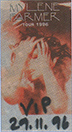 Mylène Farmer Merchandising Tour 1996 Pass