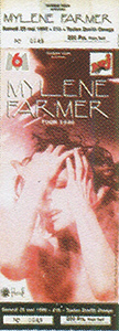 Mylène Farmer Merchandising Tour 1996 Ticket