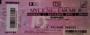 Tour 2009 - Billets (Tickets)