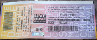 Mylène Farmer Tour 2009 Ticket