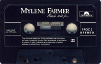 Mylène Farmer Ainsi soit je... Cassette Promo Canada