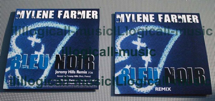 Mylène Farmer Bleu Noir Cd promo remix
