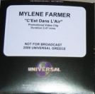 Mylène Farmer C'est dans l'air DVD Promo Grèce