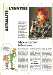 Mylène Farmer Caricature Je Bouquine Janvier 1990