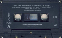 Mylène Farmer Cendres de lune Cassette Canada