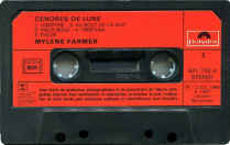 Mylène Farmer Cendres de lune Cassette France Deuxième Pressage