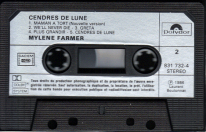 Mylène Farmer Cendres de lune Cassette France Troisième Pressage