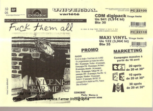 Fuck them all - Bon de précommande (CD Maxi & Maxi Vinyle)