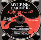 Mylène Farmer Fuck them all CD Single France