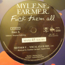 Mylène Farmer Fuck them all Maxi Vinyl France